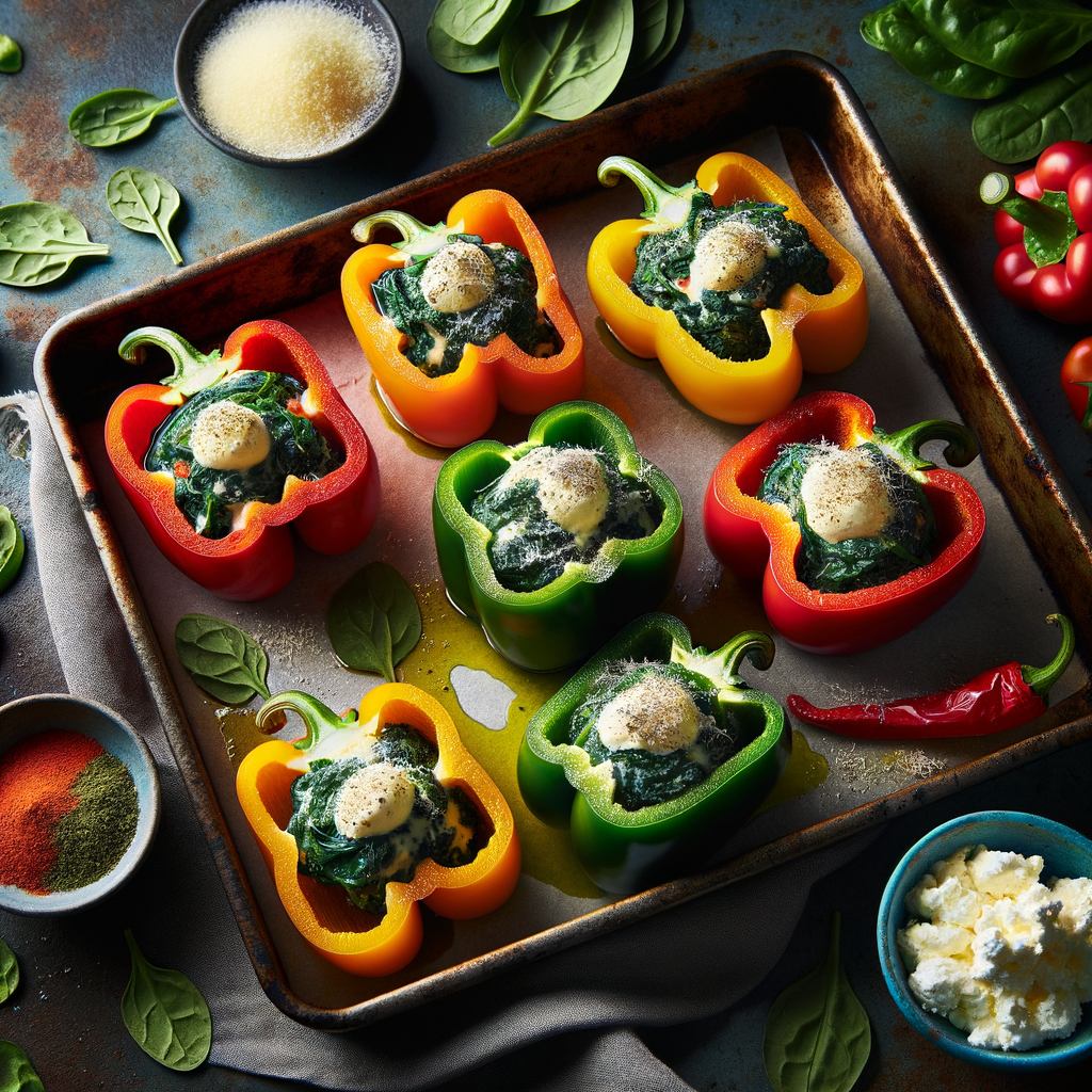 Spinach and Ricotta Stuffed Peppers recipe